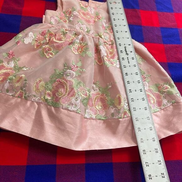 Laura Ashley London Girls Pink Embroidered Floral Dress Size 2T - Picture 5 of 12